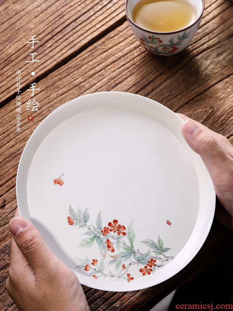 Hand - made ceramic tea tray was dry Taiwan Japanese 12 water restoring ancient ways of jingdezhen tea pot ChengChun Hand - made tea accessories