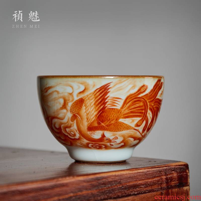 Shot incarnate your up hand - made longfeng masters cup kung fu tea set personal open piece of jingdezhen ceramics can be use a tea cup