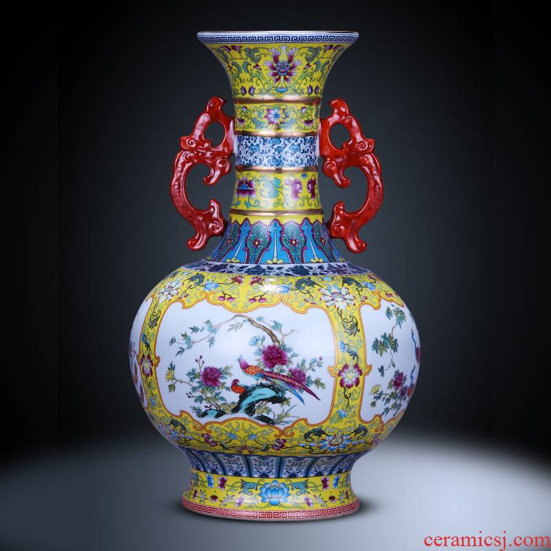 Jingdezhen porcelain ceramics have the antique living room flower arranging new Chinese style household decoration furnishing articles