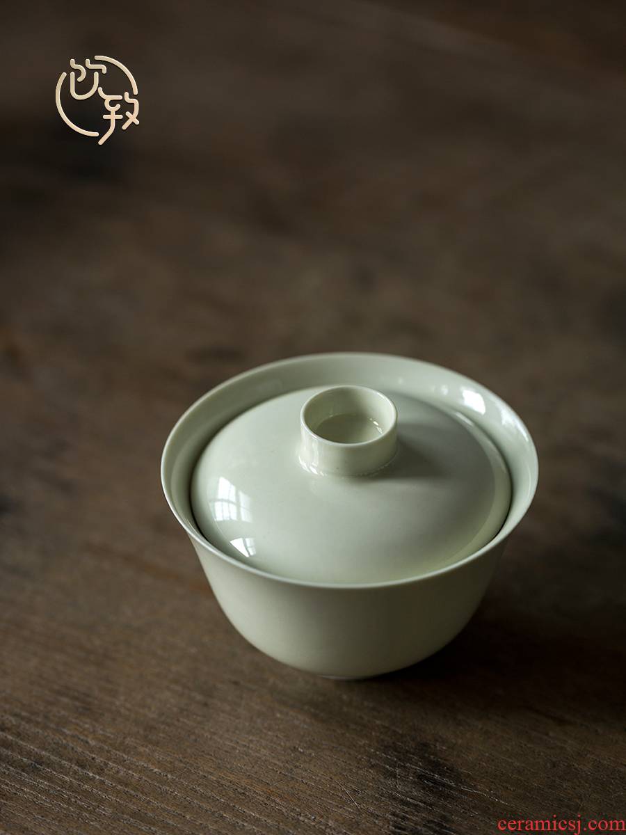 Ultimately responds to little rock tea tureen single jingdezhen with cover three cups to make tea bowl of tea tea set no hot, no