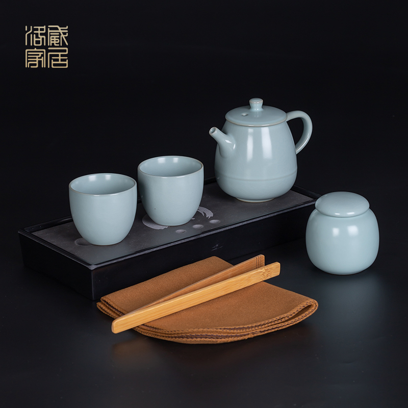 Your up travel open piece of kung fu tea set contracted little teapot teacup of a complete set of ceramic tea tray was home office