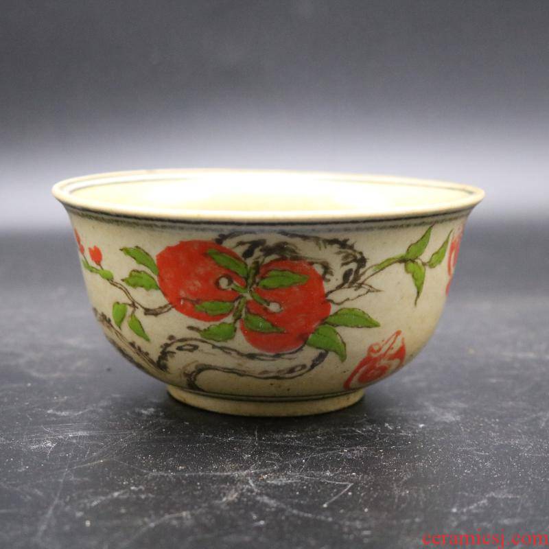 Roc manual hand - made folk porcelain enamel stays in bowl of old antique imitation antique porcelain collection furnishing articles