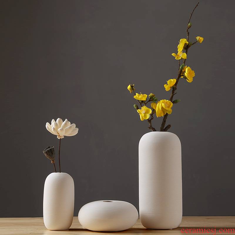 Ceramic vase manual creative dried flower adornment furnishing articles I and contracted sitting room porch TV ark, home decoration