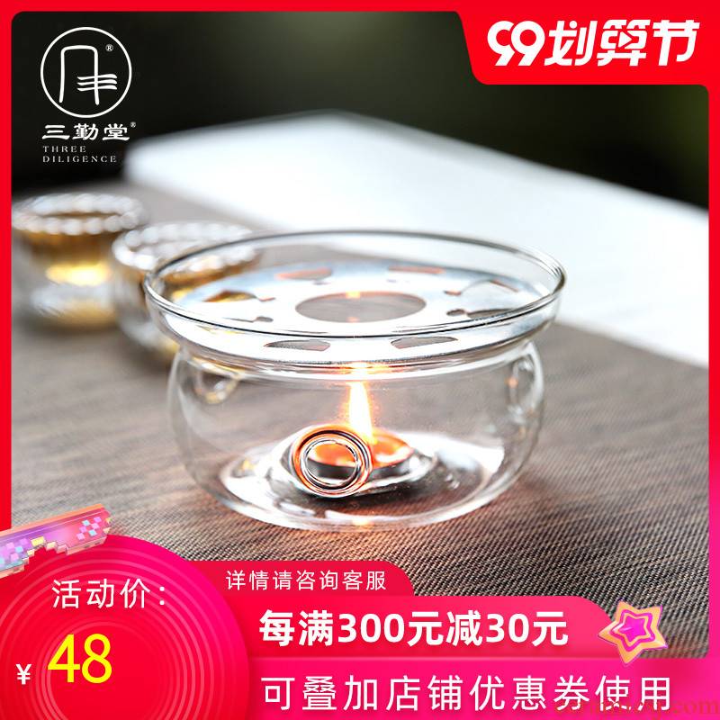 Three frequently hall tea glass teapot holding furnace based tea warmers lukewarm tea stove S04040 stainless steel heating base
