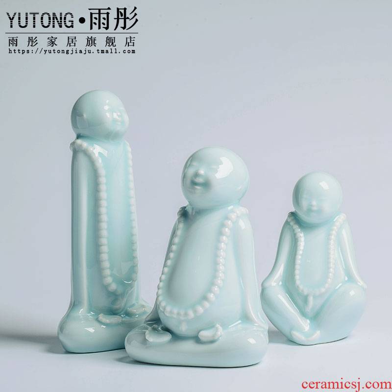 Jingdezhen ceramic checking monk creative zen furnishing articles household decorates porch soft outfit decoration ceramic arts and crafts