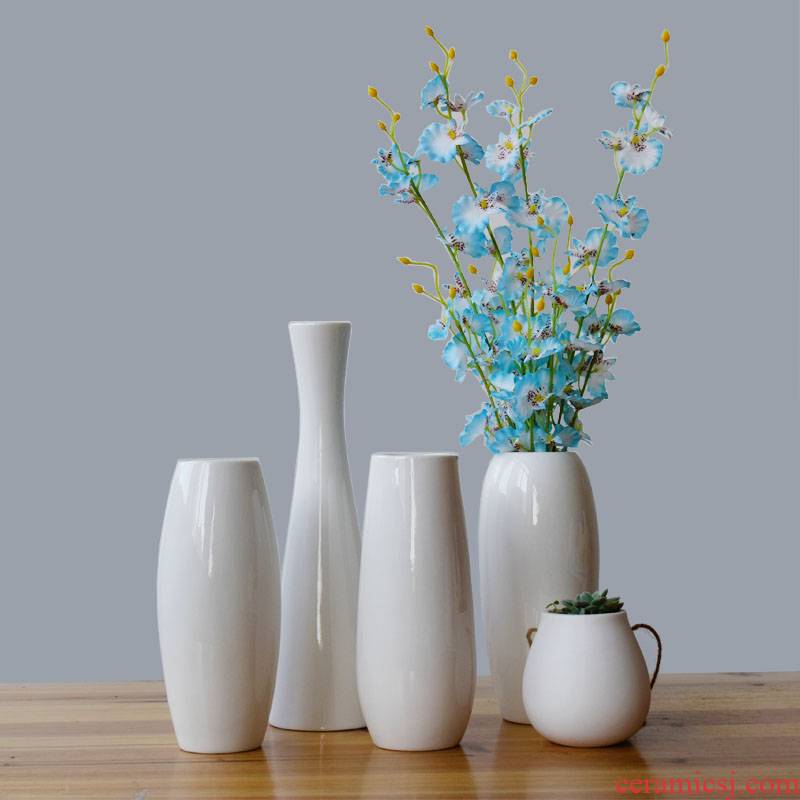 Full of sense of Nordic style! Very joker Nordic white ceramic vase furnishing articles sitting room decoration simulation
