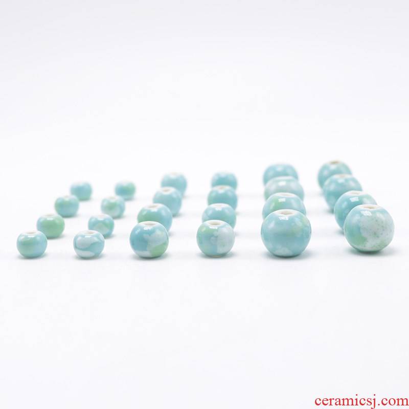 Dan la and glazed of jingdezhen ceramic beads diy training beads scattered beads beads children deserve to act the role of a female hand catenary necklace