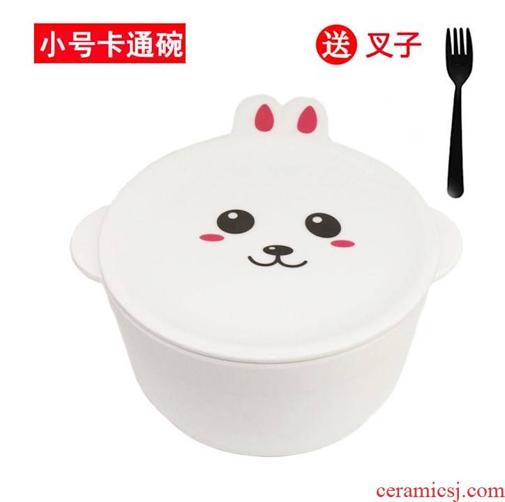 Dormitory Japanese household cleaning easy suit than melamine drop number noodles contracted good ceramic bowl with cover students