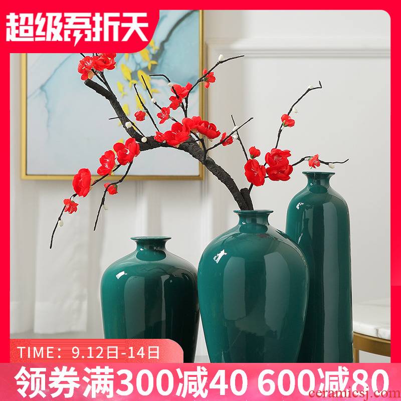 Jingdezhen I and contracted ceramic vases, dry flower arranging furnishing articles sitting room simulation flower decoration porcelain household furnishings