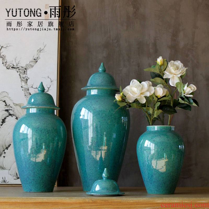 Manual booking with jingdezhen ceramics high temperature ceramic pot storage tank sitting room put vase decoration furnishing articles