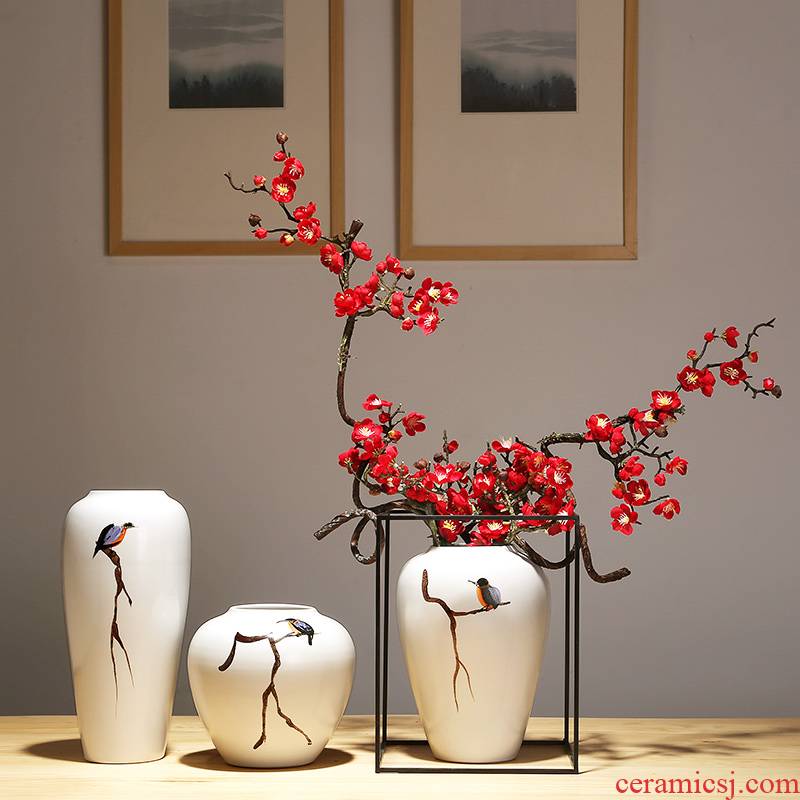 New Chinese style of jingdezhen ceramics vase modern creative home New Chinese style porch modern mesa vase suits for