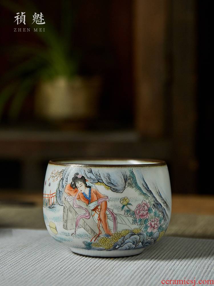 Shot incarnate your up hand - made of red chamber of jingdezhen ceramic cups kung fu tea master piece of personal tea cup single CPU