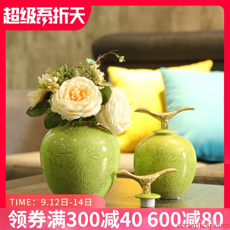 Modern European ceramic creative household furnishing articles of the sitting room is small and pure and fresh wine exhibition hall, soft decoration gifts crafts