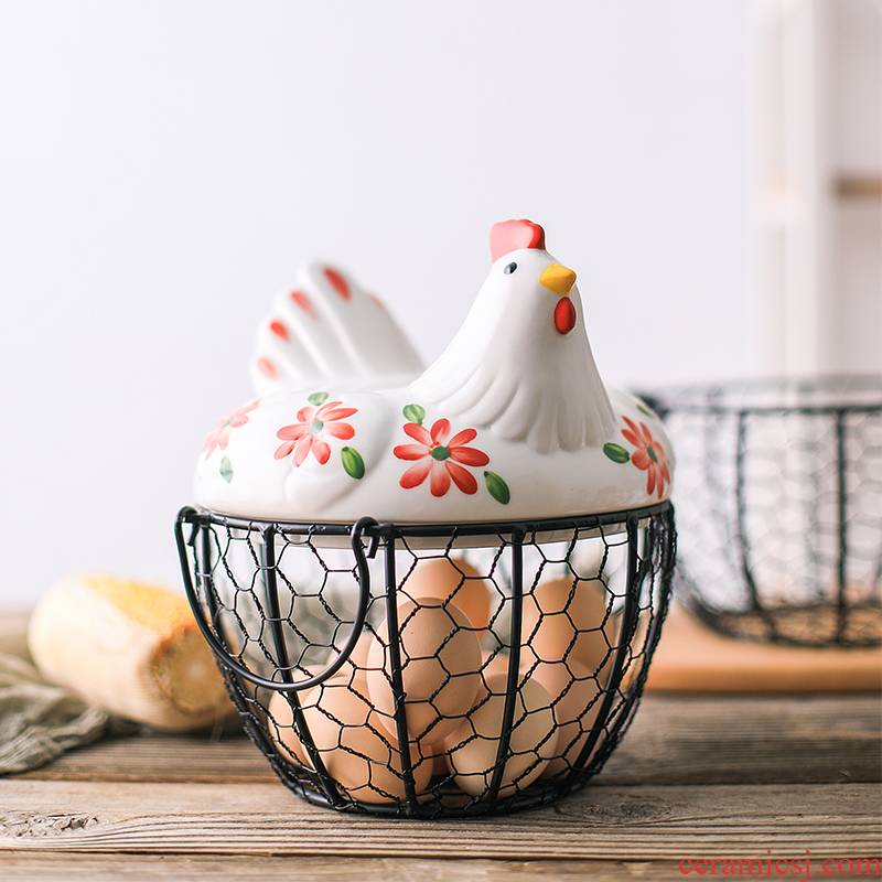 An Egg basket of fruit basket of garlic potatoes sundry blue ceramic kitchen decorating ideas the hen to receive iron basket