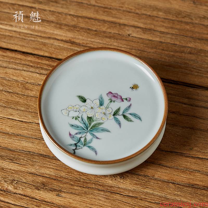 Shot incarnate your up hand - made the pear flower cover set kung fu tea tea saucer jingdezhen ceramics parts the piece of glass