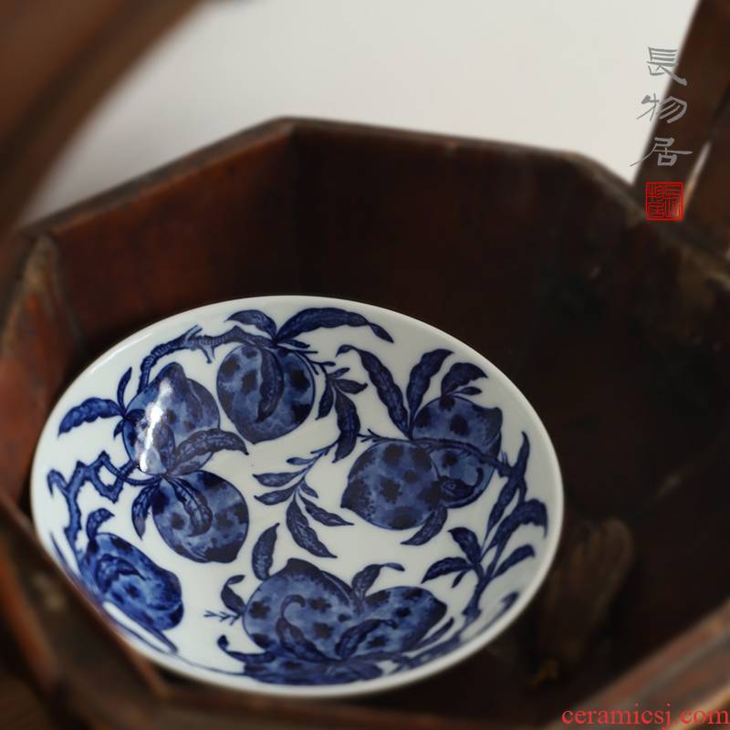 Customized offered home - cooked in private lines tao killings jingdezhen blue and white lie the foot bowl hand for ceramic bowl