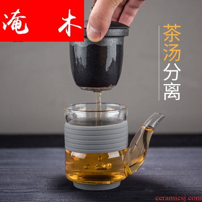 Submerged wood landscape ceramic glass hand grasp pot of hot tea pu 'er tea the Kennedy orange filter the teapot tea set