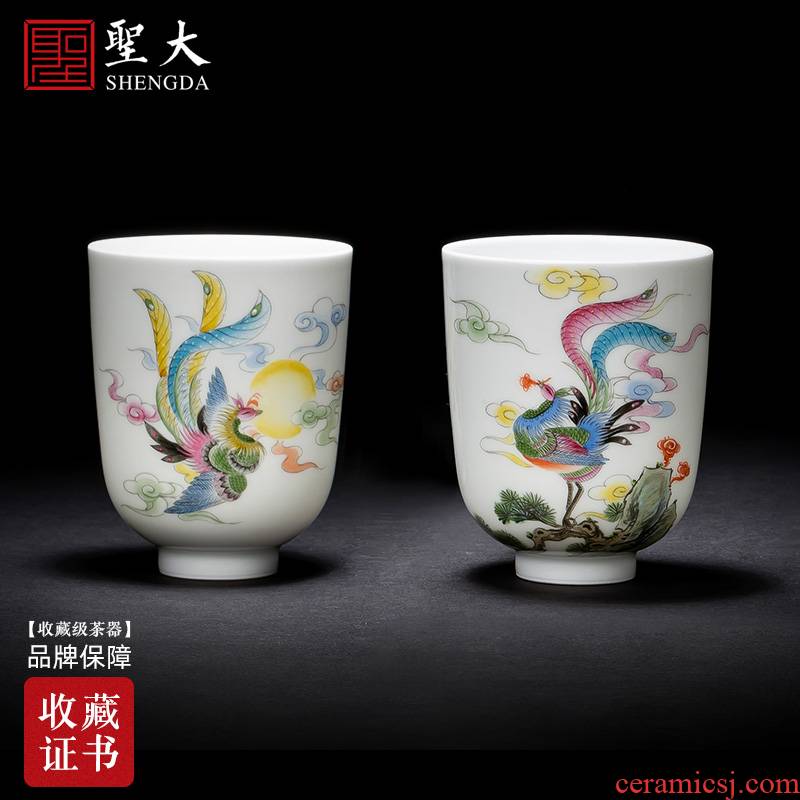 Santa teacups hand - made ceramic all hand kung fu new colourful feng burn picking jingdezhen tea sample tea cup for cup