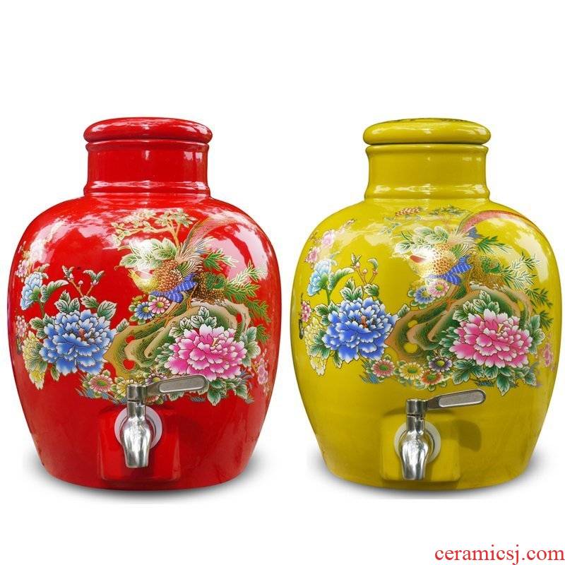 10 jins of jingdezhen ceramic jar it hip bottle seal wine mercifully wine jars