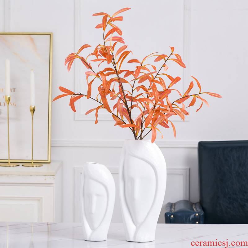 Ceramic vase furnishing articles Nordic sitting room creative dried flower flower arranging flower water raise I and contracted style of ins