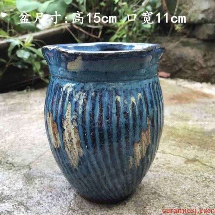 Manual coarse some ceramic porcelain flowerpot more flowers, green plant POTS much meat basin breathable purple sand pottery master zhuang zi