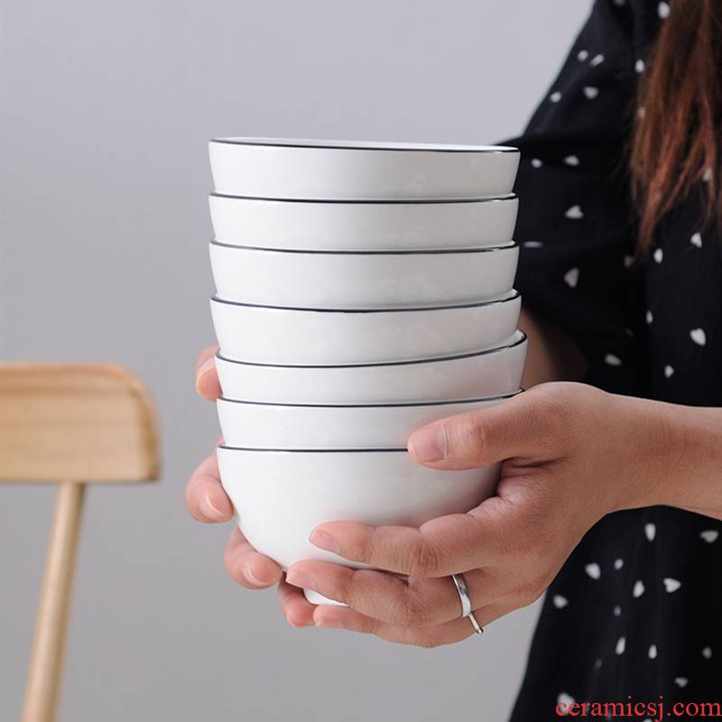 4 dishes suit household contracted tableware 6 people creative Japanese ipads bowls with composite ceramic bowl dishes for dinner