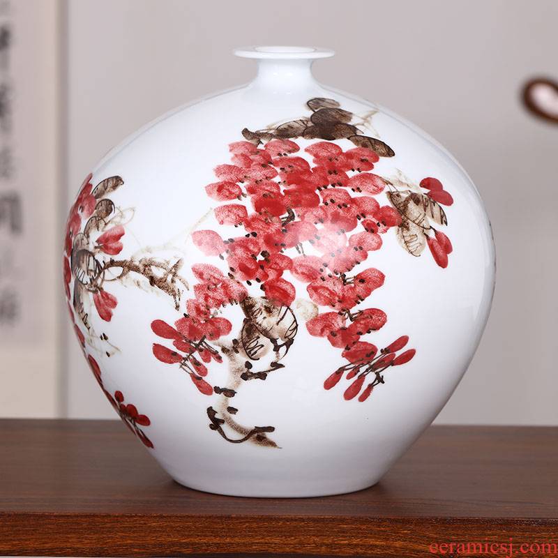 Creative fashion small place dried flower flower implement wine sitting room adornment art crafts vase of jingdezhen ceramics