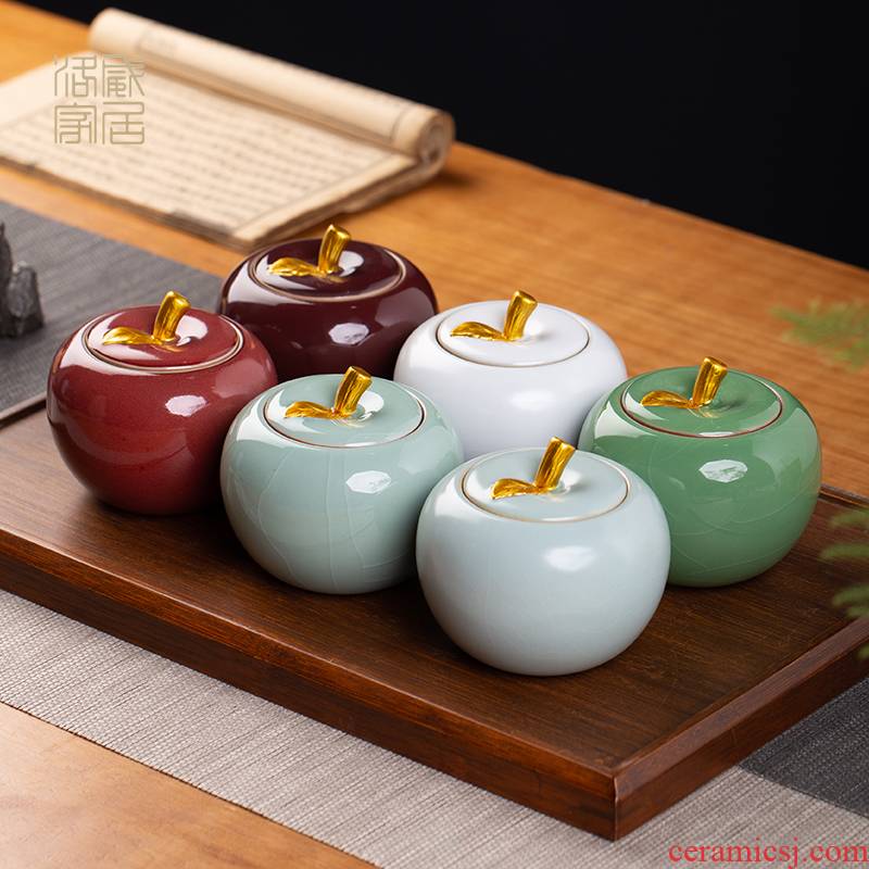 Your up caddy fixings open piece of jingdezhen ceramic seal can keep small jar jar gift boxes exquisite high - end storage tanks