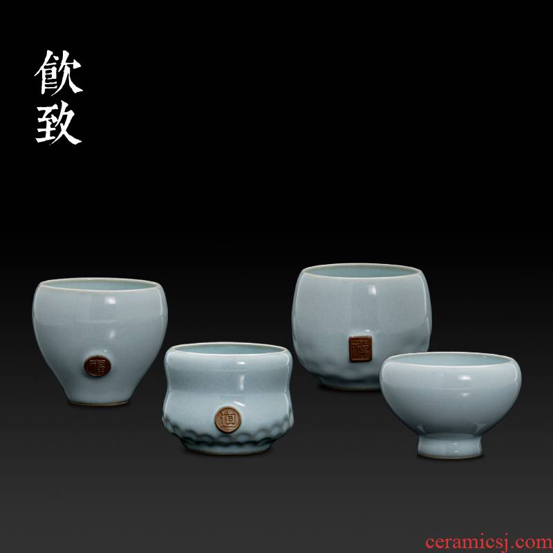 Ultimately responds to up ceramic cups master cup single CPU slicing can raise large sample tea cup single lamp that kung fu tea cups