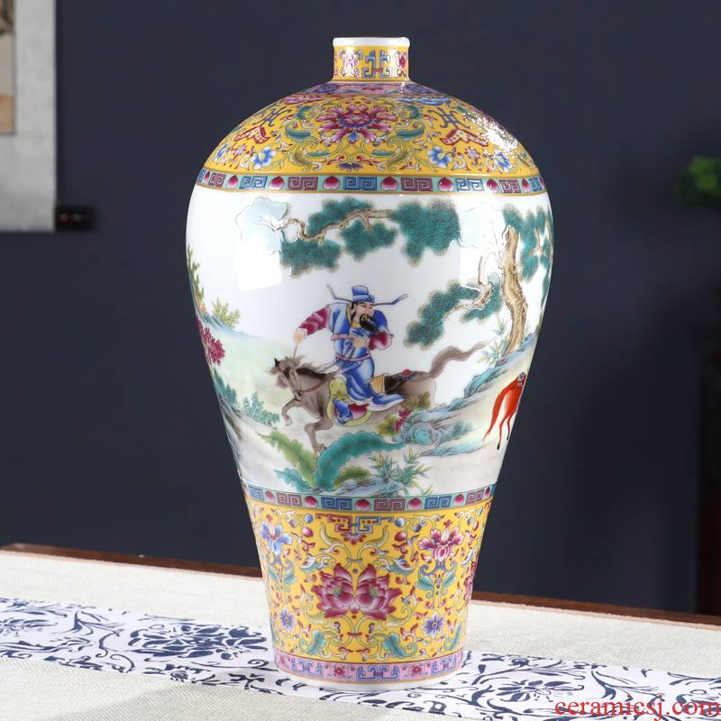 Yongzheng antique Ming and the qing dynasty vase of jingdezhen ceramics furnishing articles office sitting room flower arranging Chinese decorative arts and crafts