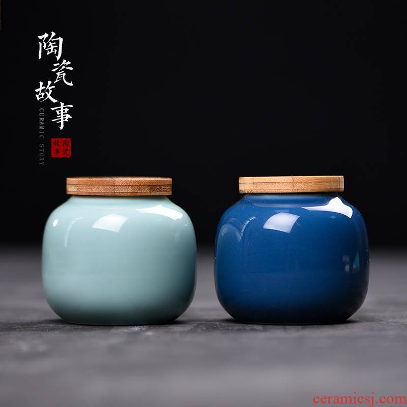 Ceramic tea pot small story with work warehouse mini seal storage POTS pu - erh tea POTS