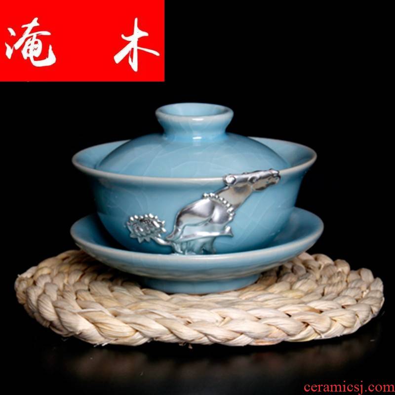 Submerged wood tea friends your up with silver tureen manual thickening large operators can use ceramic kung fu tea set