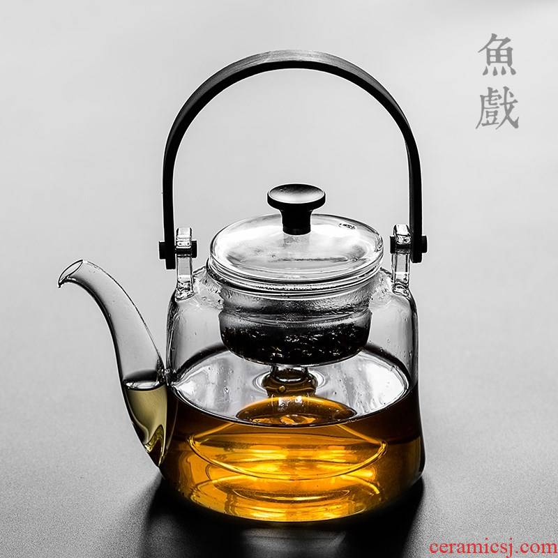 Domestic high temperature resistant glass girder of filter boil tea electric burn teapot TaoLu cooking and large capacity