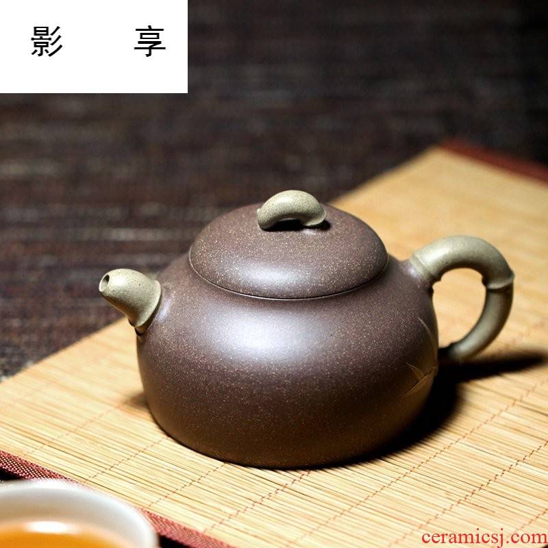 Shadow enjoy high famous xin - sheng li 】 pure manual yixing it the teapot old green bamboo 300 CCC