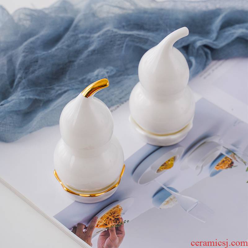 Jingdezhen ceramic toothpicks extinguishers pure white up phnom penh ipads porcelain tooth sign/toothpick box of creative restaurant gourd toothpick
