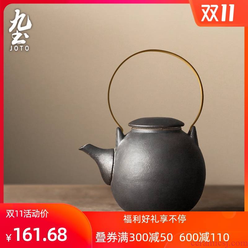 About Nine soil Japanese zen manual ceramic teapot restoring ancient ways the teapot kung fu tea set ceramic POTS single girder pot of boiled tea