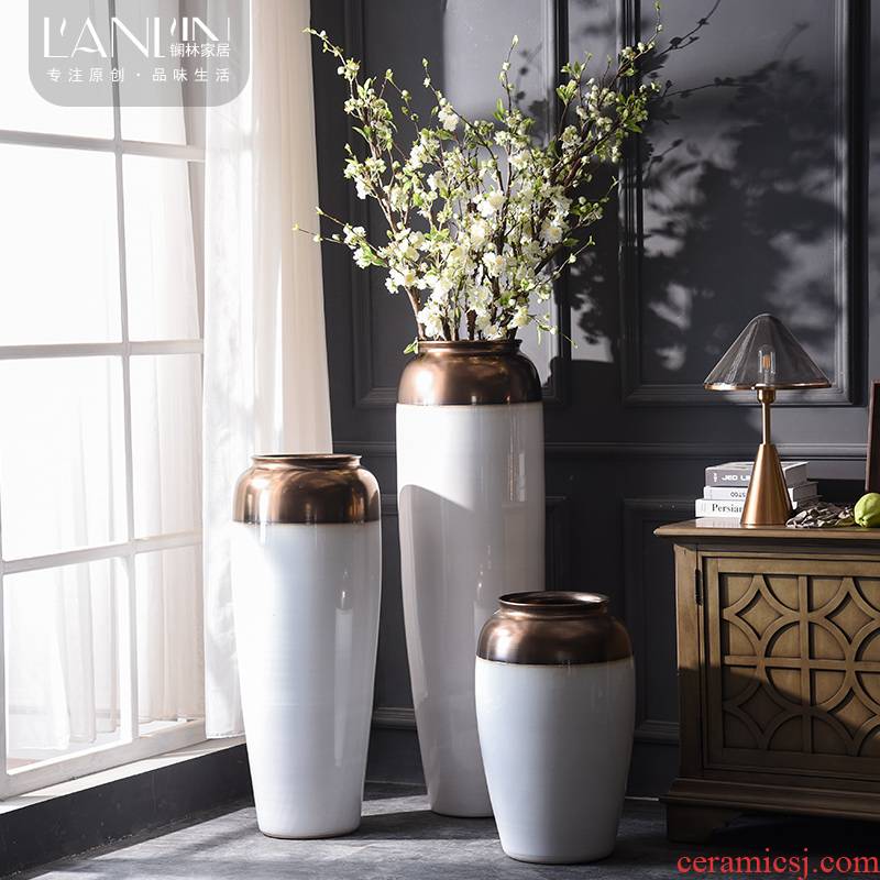 Extra large size of large vases, ceramic I and contracted white flower arranging home decoration villa hotel open furnishing articles