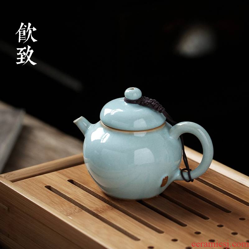 Ultimately responds to up teapot single pot of small open piece of jingdezhen ceramic filter tea household mini kung fu tea set by hand