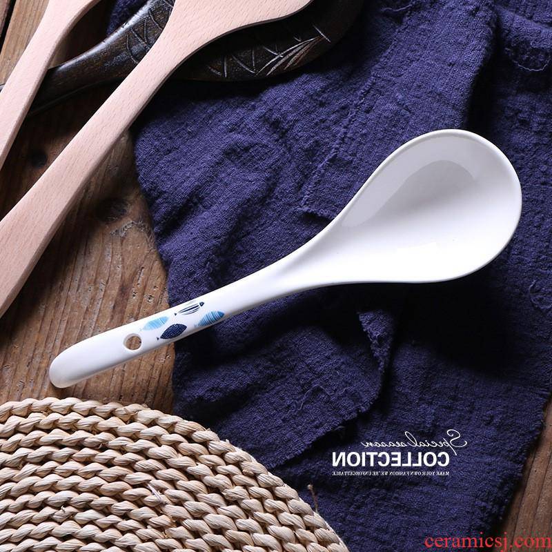 The big spoon, hotel kitchen Korean spoon household ceramics gifts tableware custom cartoon spoon, soup spoon