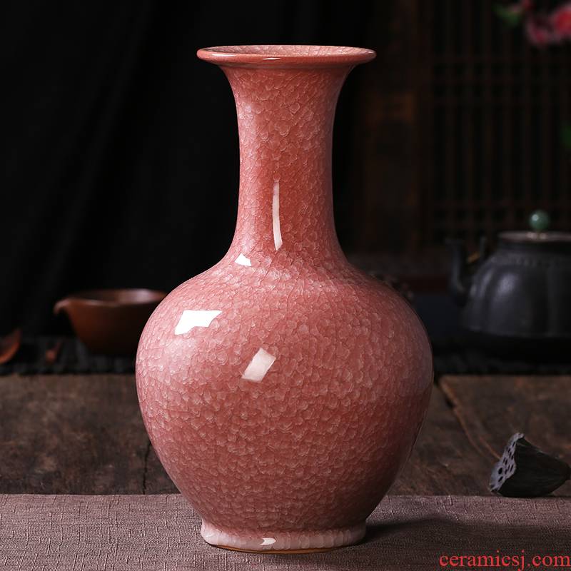 Jingdezhen ceramic vase furnishing articles guanyao ice flower arranging retro household act the role ofing is tasted archaize sitting room open piece of porcelain porcelain
