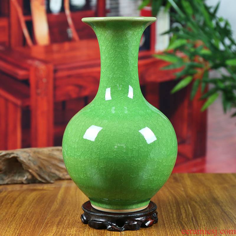 Open the slice ice jingdezhen ceramics up porcelain vase crackle modern home sitting room adornment is contracted furnishing articles