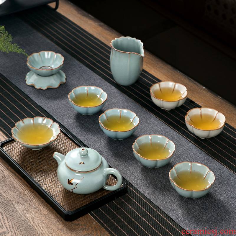 Jingdezhen ceramic your up crack kung fu tea set home sitting room master cup teapot your porcelain cups