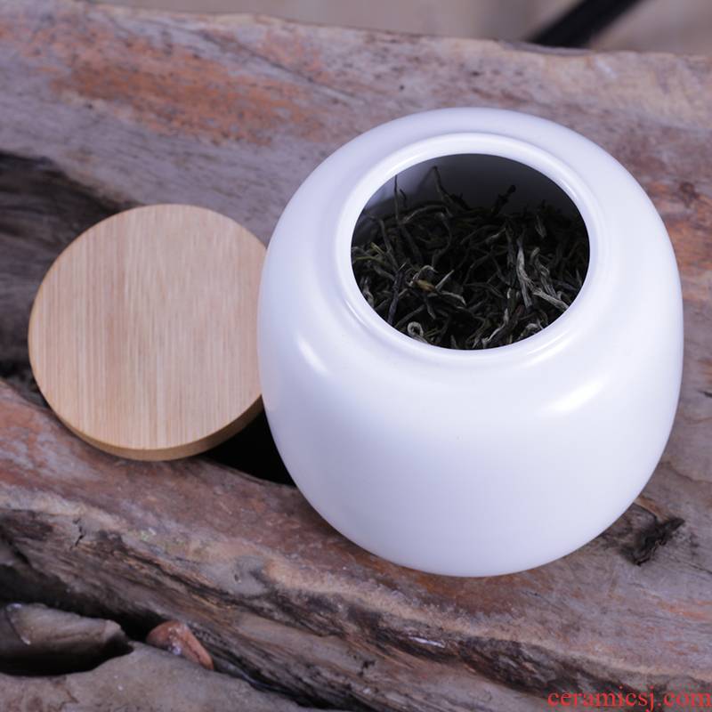 Jingdezhen celadon inferior smooth caddy fixings small portable mini seal pot pot ceramic gifts storage tanks