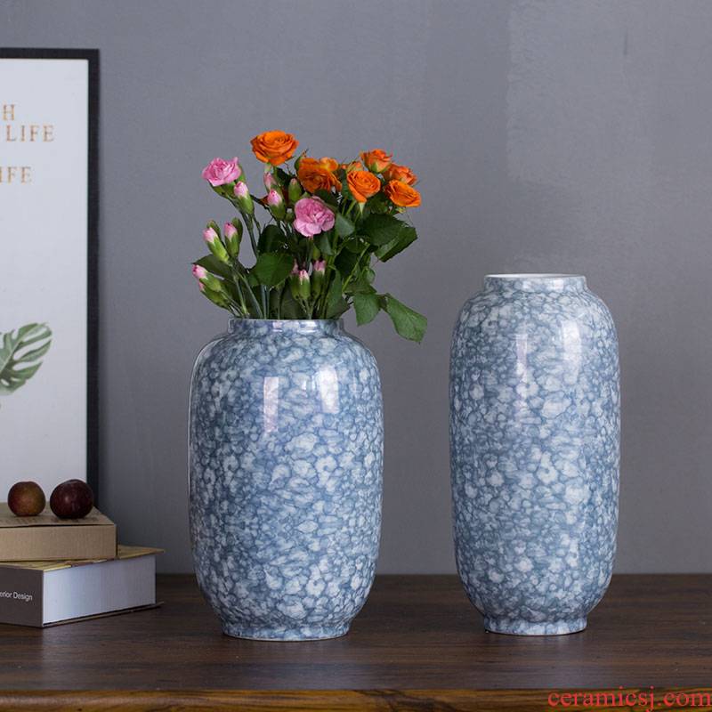 The Light of new Chinese blue calico ceramic vase decoration key-2 luxury club example room hotel villa decorates porch place