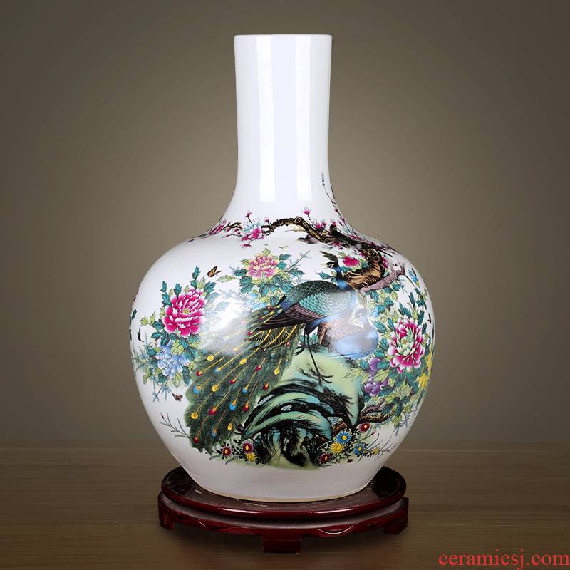 Jingdezhen ceramics, vases, flower is archaize famille rose porcelain home sitting room adornment rich ancient frame the study furnishing articles