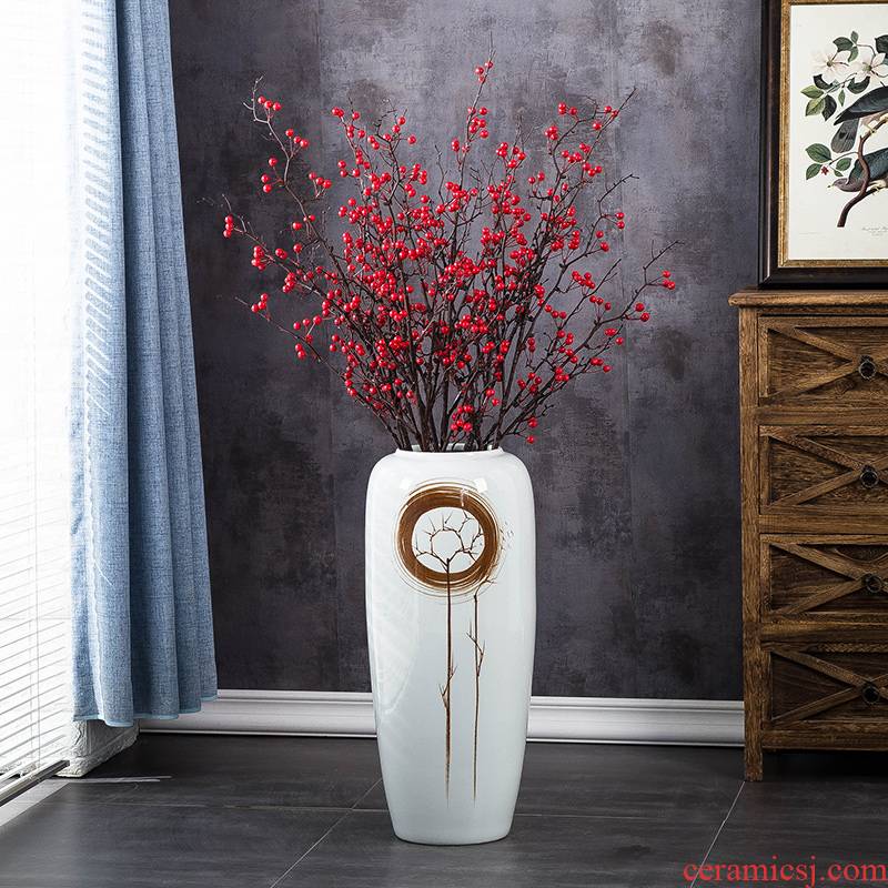 Jingdezhen ceramic vase landing large Chinese style is I and contracted sitting room porch TV ark, flower arranging soft furnishing articles
