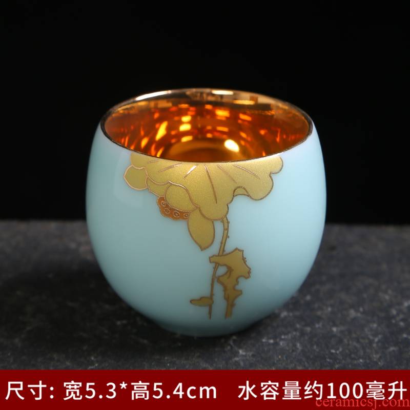 Jingdezhen celadon enamel cup individual sample tea cup kung fu tea cup colored enamel porcelain masters cup bowl