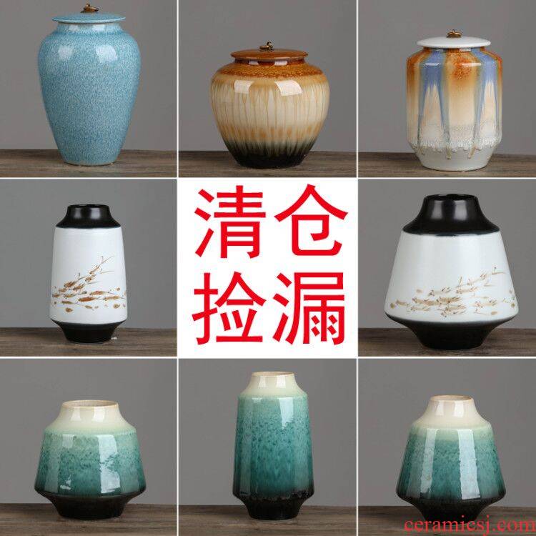 Jingdezhen ceramic vases, flower arranging clearance of new Chinese wine rich ancient frame sitting room adornment is placed on sale