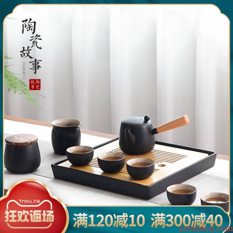 The Story of pottery and porcelain tea set home sitting room visitor kung fu tea tea tray was Japanese tea set of gift boxes