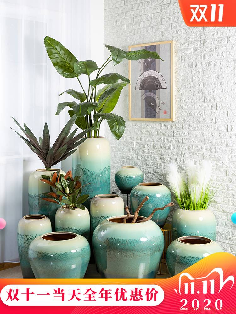 I and contracted in dry flower POTS of jingdezhen ceramic vase landing sitting room home furnishing articles soft adornment handicraft